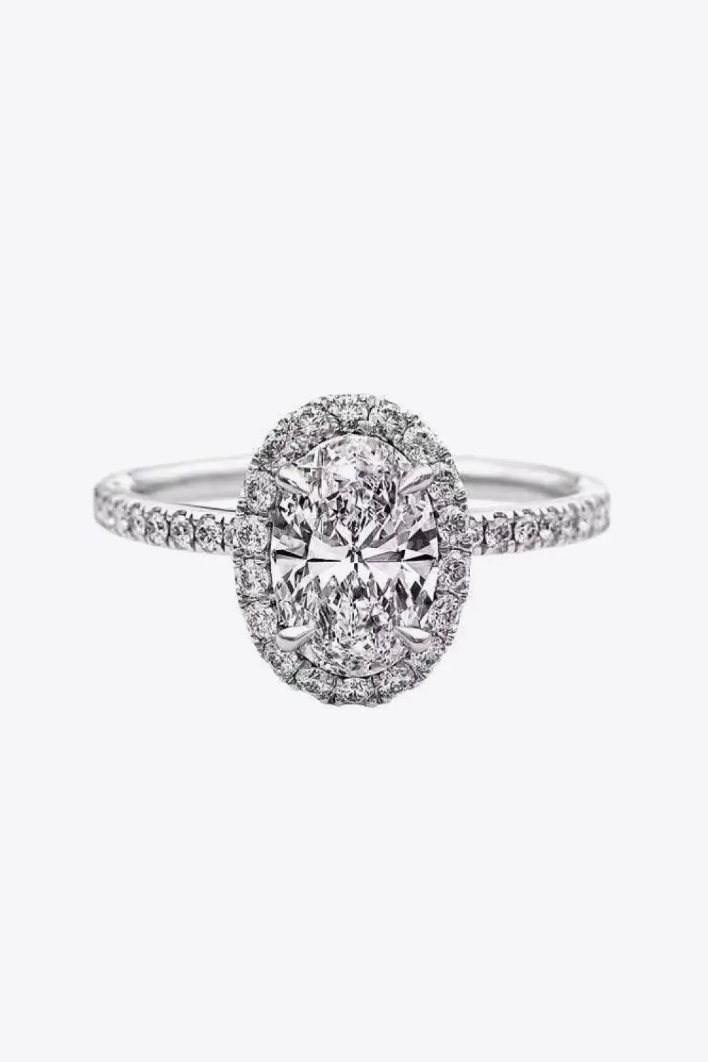 2 Carat Moissanite Platinum-Plated Ring - GlossiChic Collection