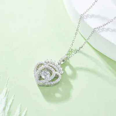 Moissanite 925 Sterling Sliver Necklace GlossiChic Collection