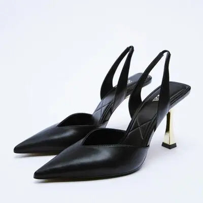 PU Leather Point Toe Stiletto Heel Pumps GlossiChic Collection