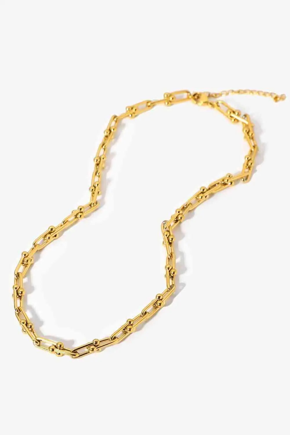 18K Stainless Steel U-Shape Chain Necklace Trendsi