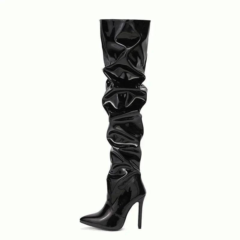 Knee High Long Boots Women Fashion Super High Heel Party Shoes GlossiChic Collection