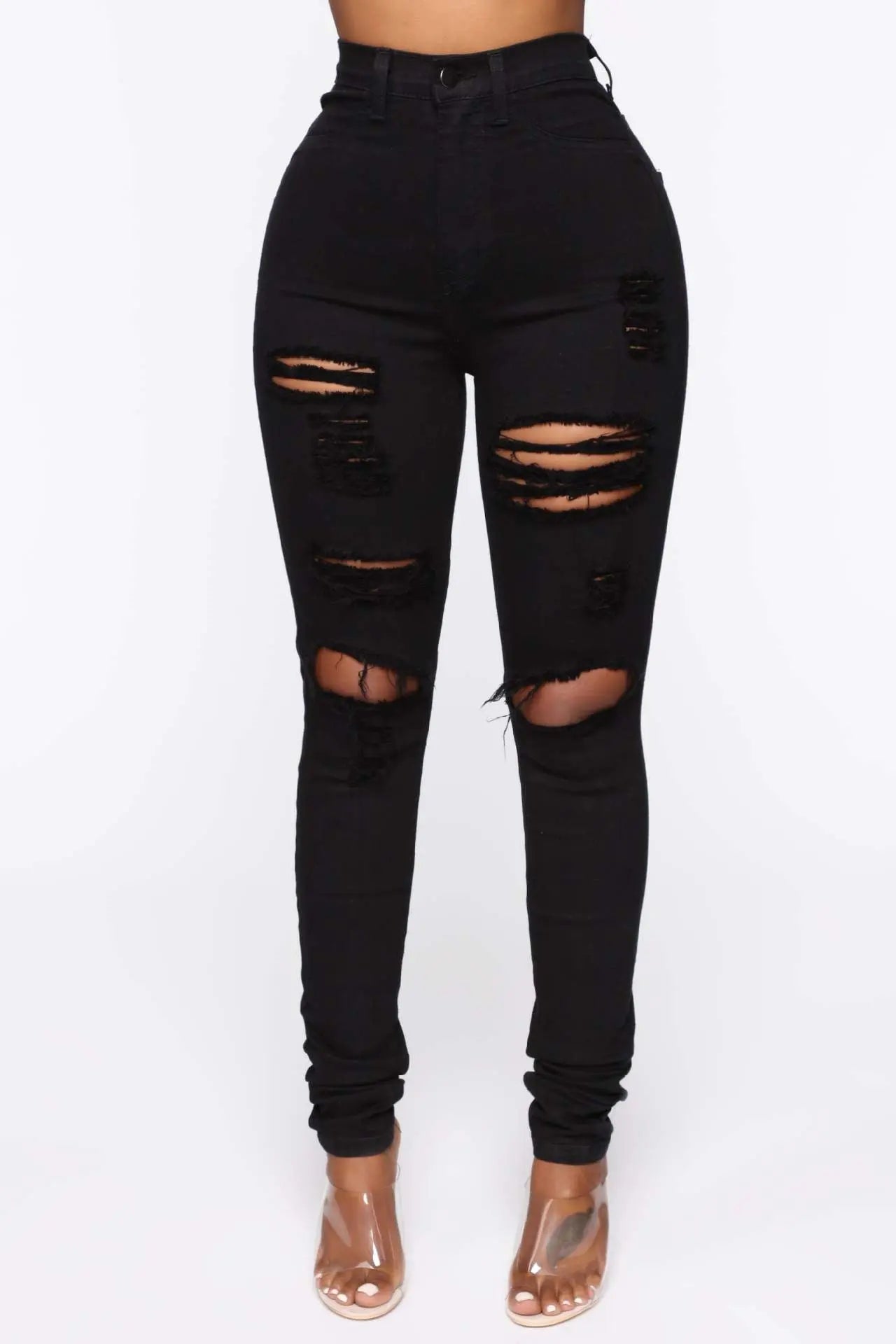 Streetwear Stretch Ripped Jeans GlossiChic Collection