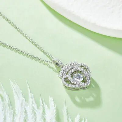 Moissanite 925 Sterling Sliver Necklace GlossiChic Collection