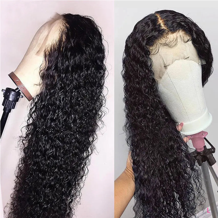 Brazilian13X6 cuticle aligned raw virgin human hair kinky curly pre plucked with baby hair wig - GlossiChic Collection