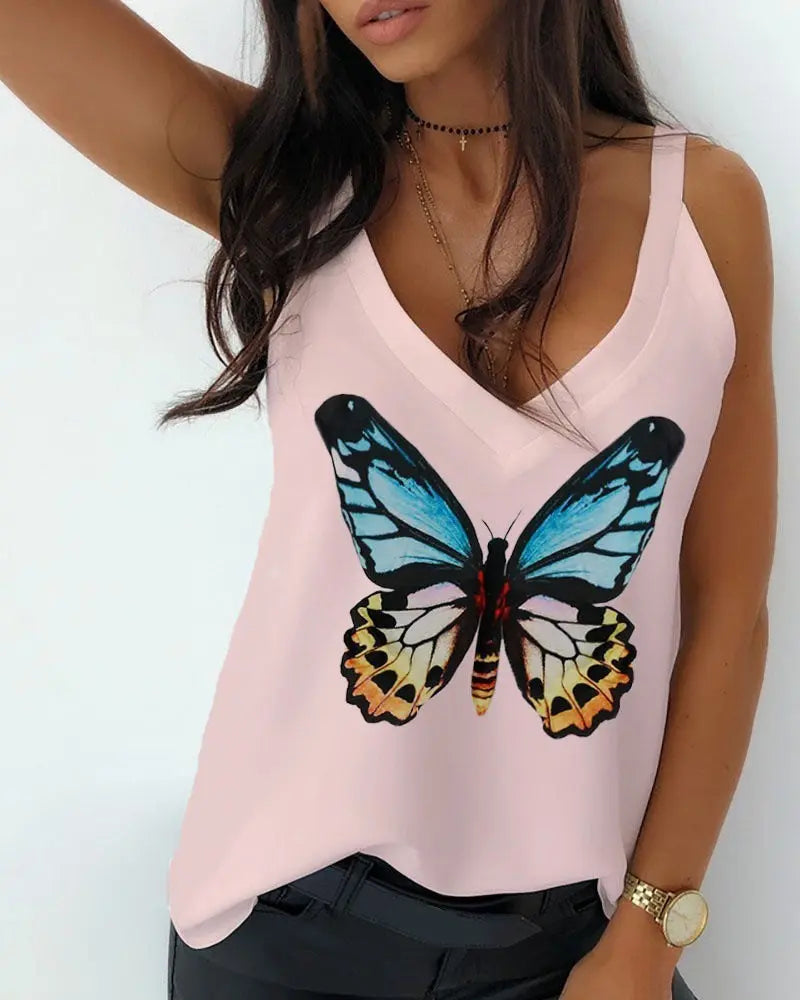 Print Camisole Halter - GlossiChic Collection F / 2XL GlossiChic Collection Shirts & Tops