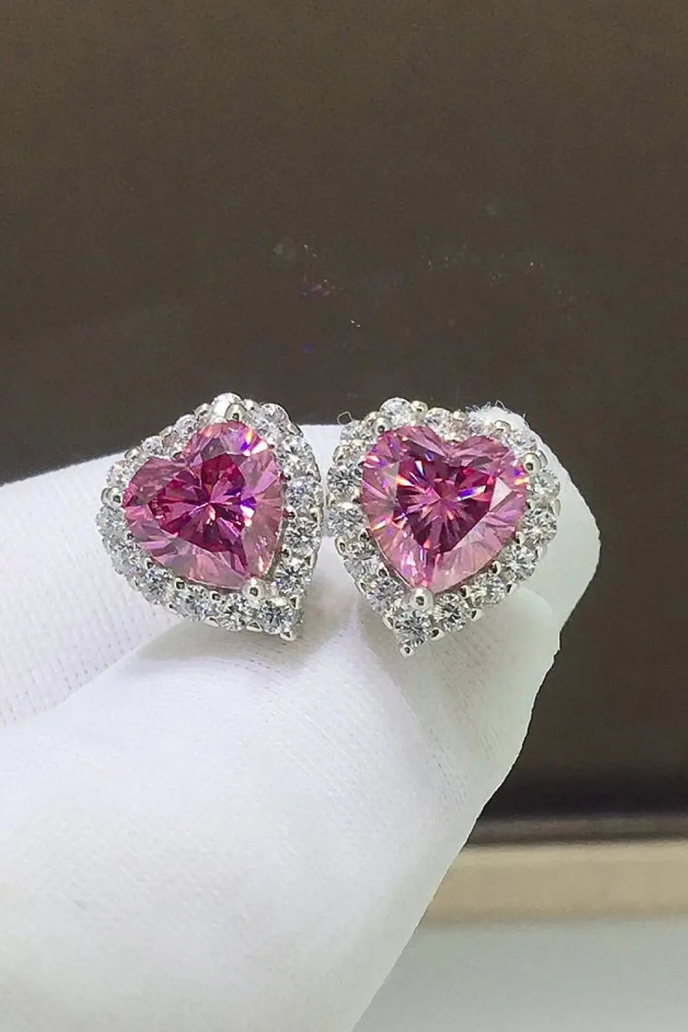 2 Carat Moissanite Heart-Shaped Earrings - GlossiChic Collection