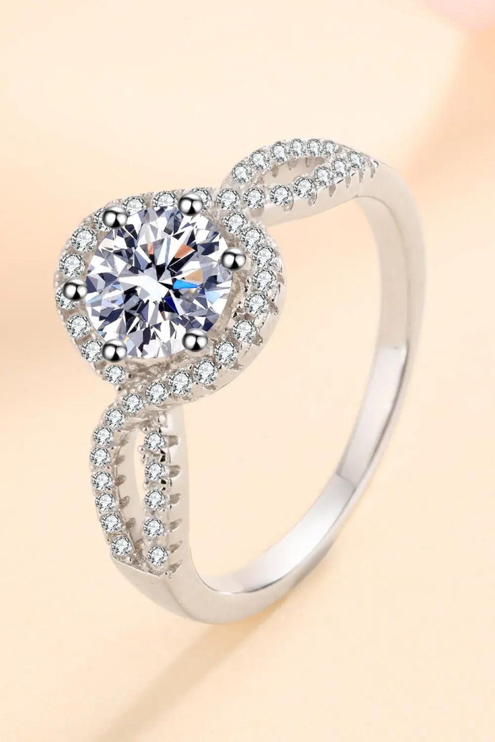 Feel The Joy 925 Sterling Silver Moissanite Ring - GlossiChic Collection