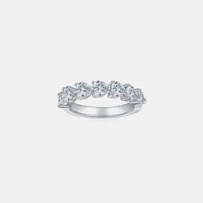 2.1 Carat 925 Sterling Silver Moissanite Heart Ring - GlossiChic Collection Silver / 5 GlossiChic Collection jewelry