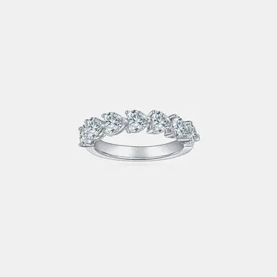 2.1 Carat 925 Sterling Silver Moissanite Heart Ring - GlossiChic Collection