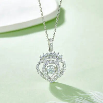 Moissanite 925 Sterling Sliver Necklace GlossiChic Collection