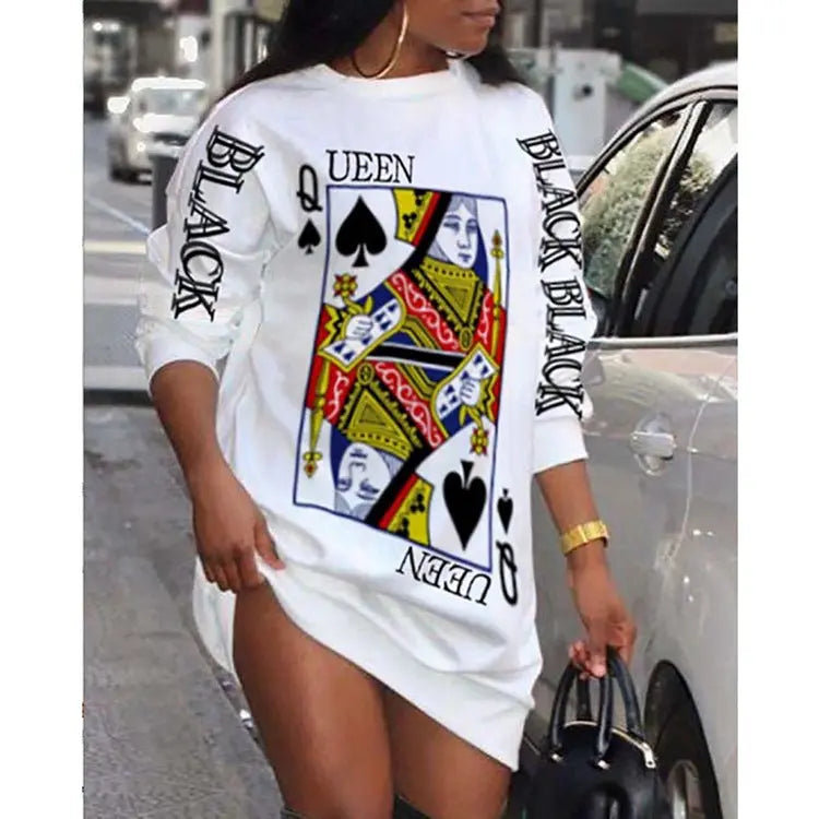 Queen on Deck T-Shirt Dress GlossiChic Collection