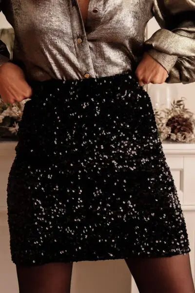 Sequin Mini Skirt GlossiChic Collection