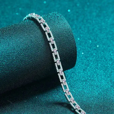 3.2 Carat Moissanite 925 Sterling Silver Bracelet - GlossiChic Collection