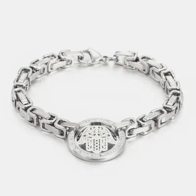 Stainless Steel Zircon Chain Bracelet Trendsi