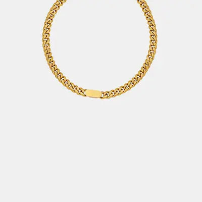 18K Gold-Plated Titanium Steel Chain Necklace - GlossiChic Collection