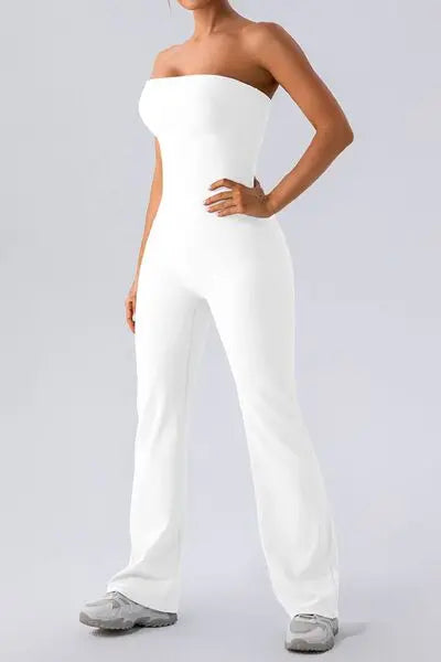 Sleeveless Straight Active Jumpsuit - GlossiChic Collection Camel / S GlossiChic Collection Jumpers & Rompers
