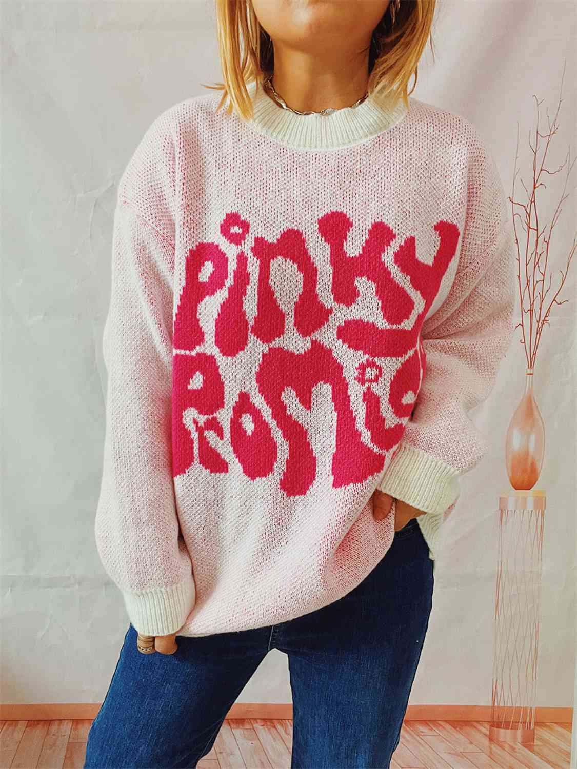 PINKY PROMISE Graphic Sweater - GlossiChic Collection