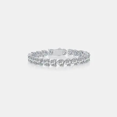 24 Carat Moissanite 925 Sterling Silver Heart Bracelet - GlossiChic Collection