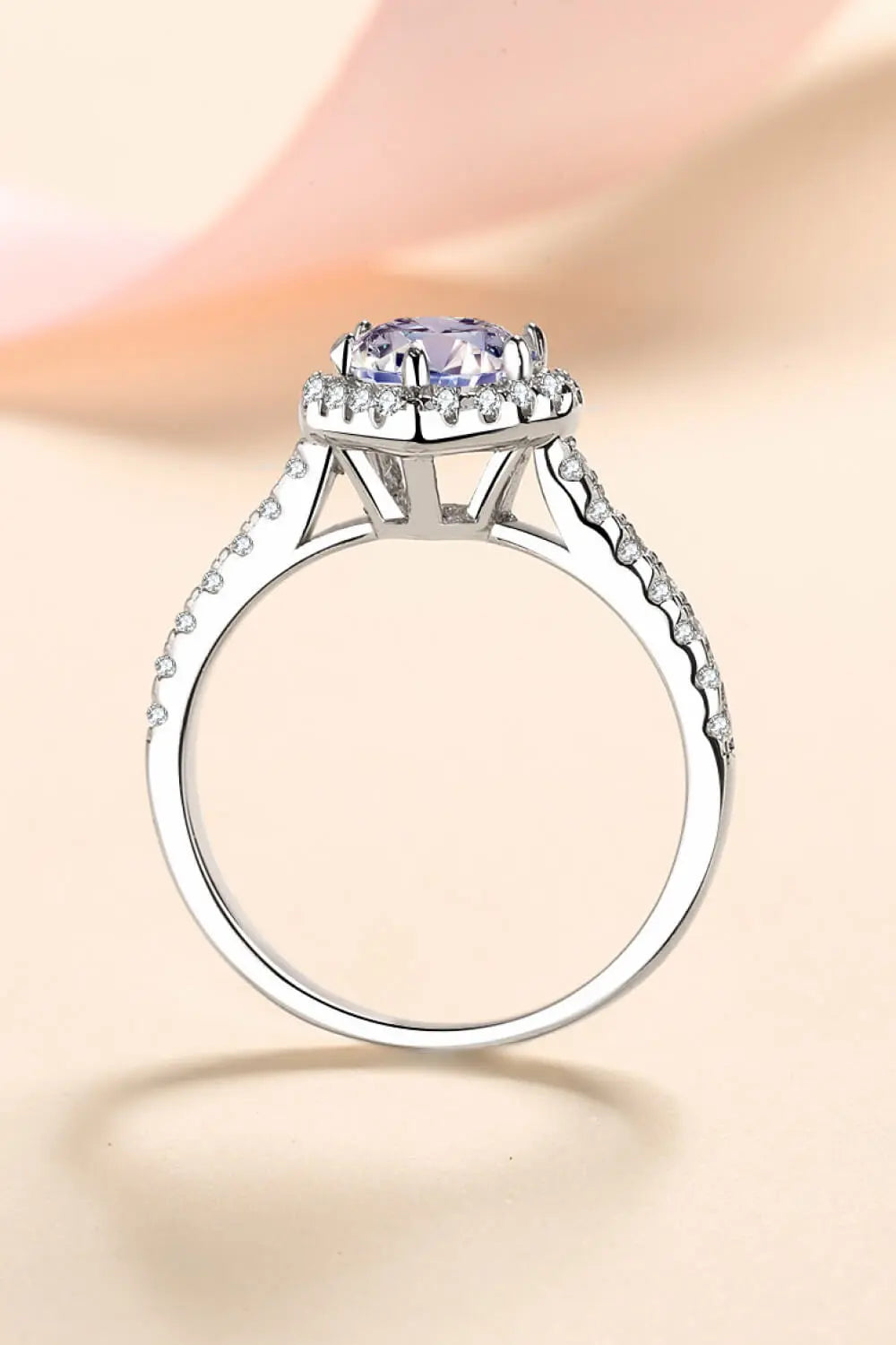 1 Carat Moissanite Heart-Shaped Ring - GlossiChic Collection