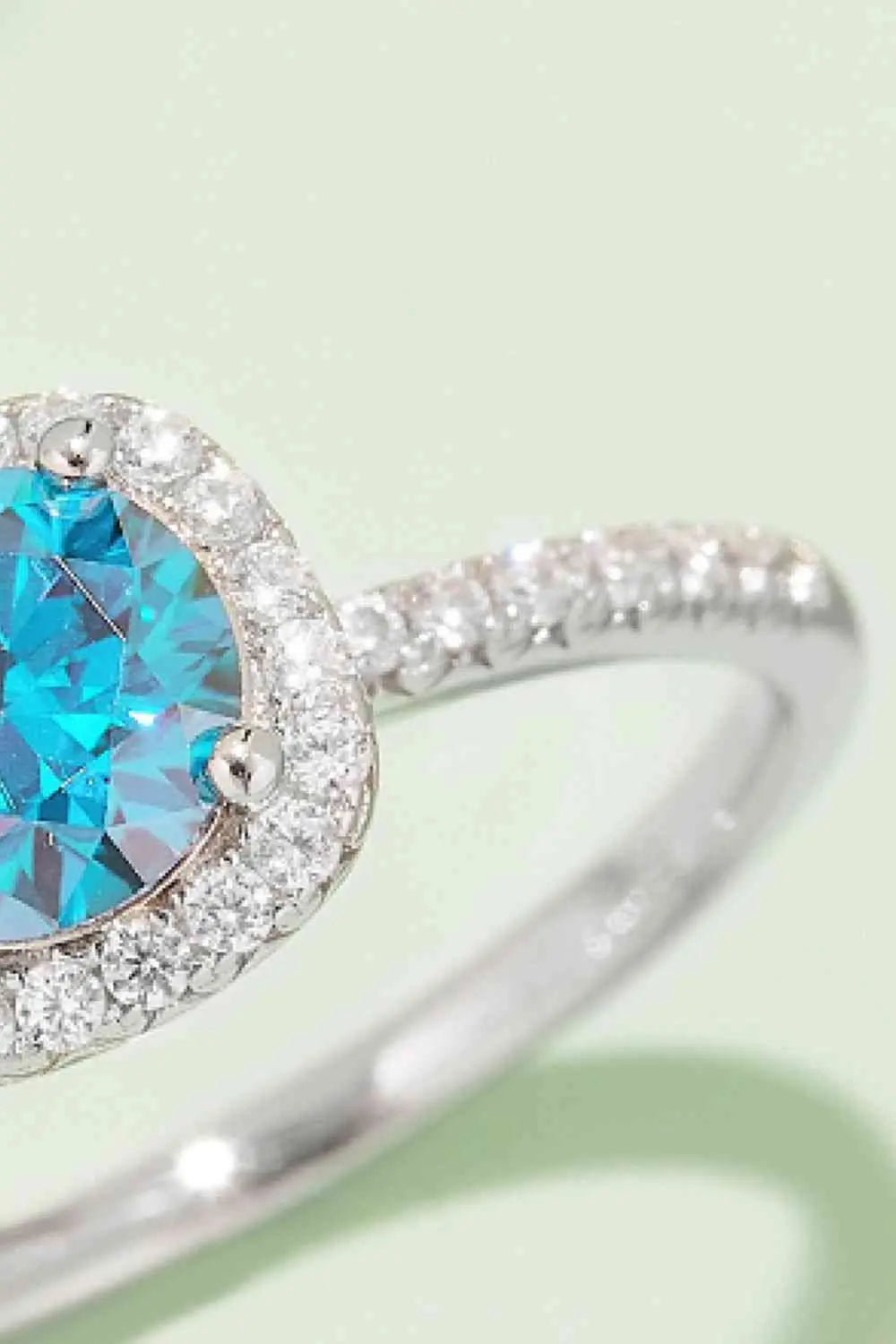 1 Carat Moissanite 925 Sterling Silver Halo Ring - GlossiChic Collection Deep Rose / 4.5 GlossiChic Collection jewelry