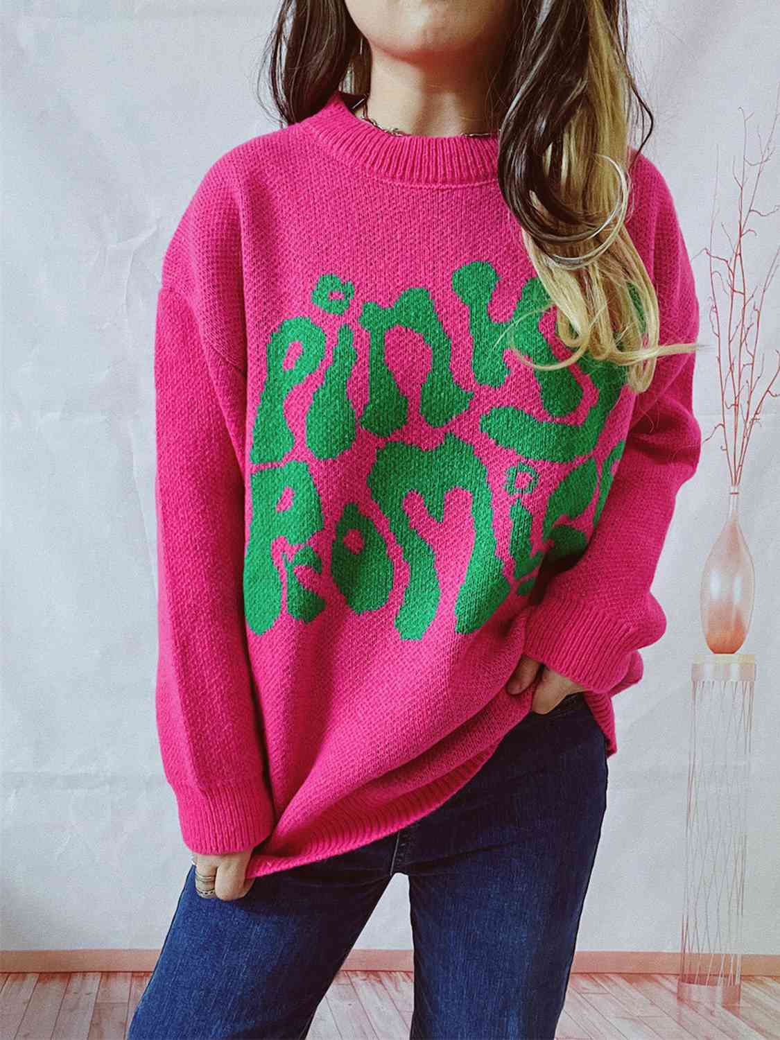 PINKY PROMISE Graphic Sweater - GlossiChic Collection