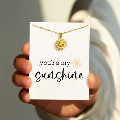 Sunflower Shape 18K Gold-Plated Pendant Necklace GlossiChic Collection