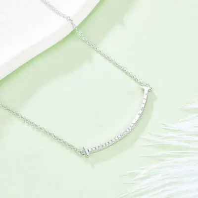 Moissanite 925 Sterling Sliver Necklace GlossiChic Collection