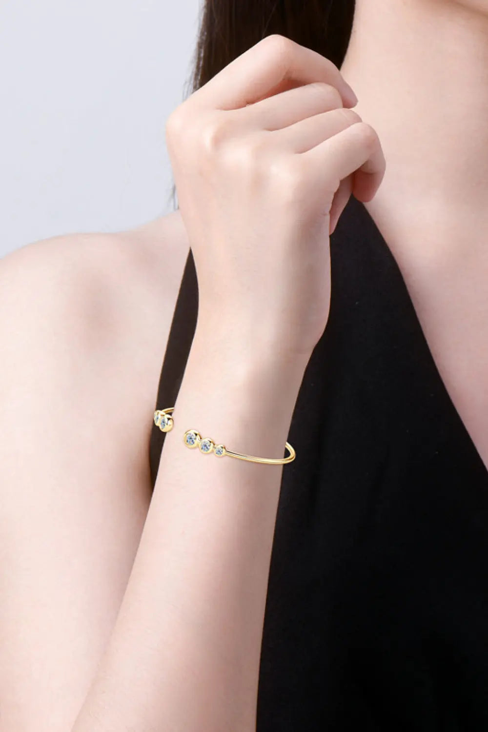 1.8 Carat Moissanite 925 Sterling Silver Bracelet - GlossiChic Collection Gold / One Size GlossiChic Collection jewelry