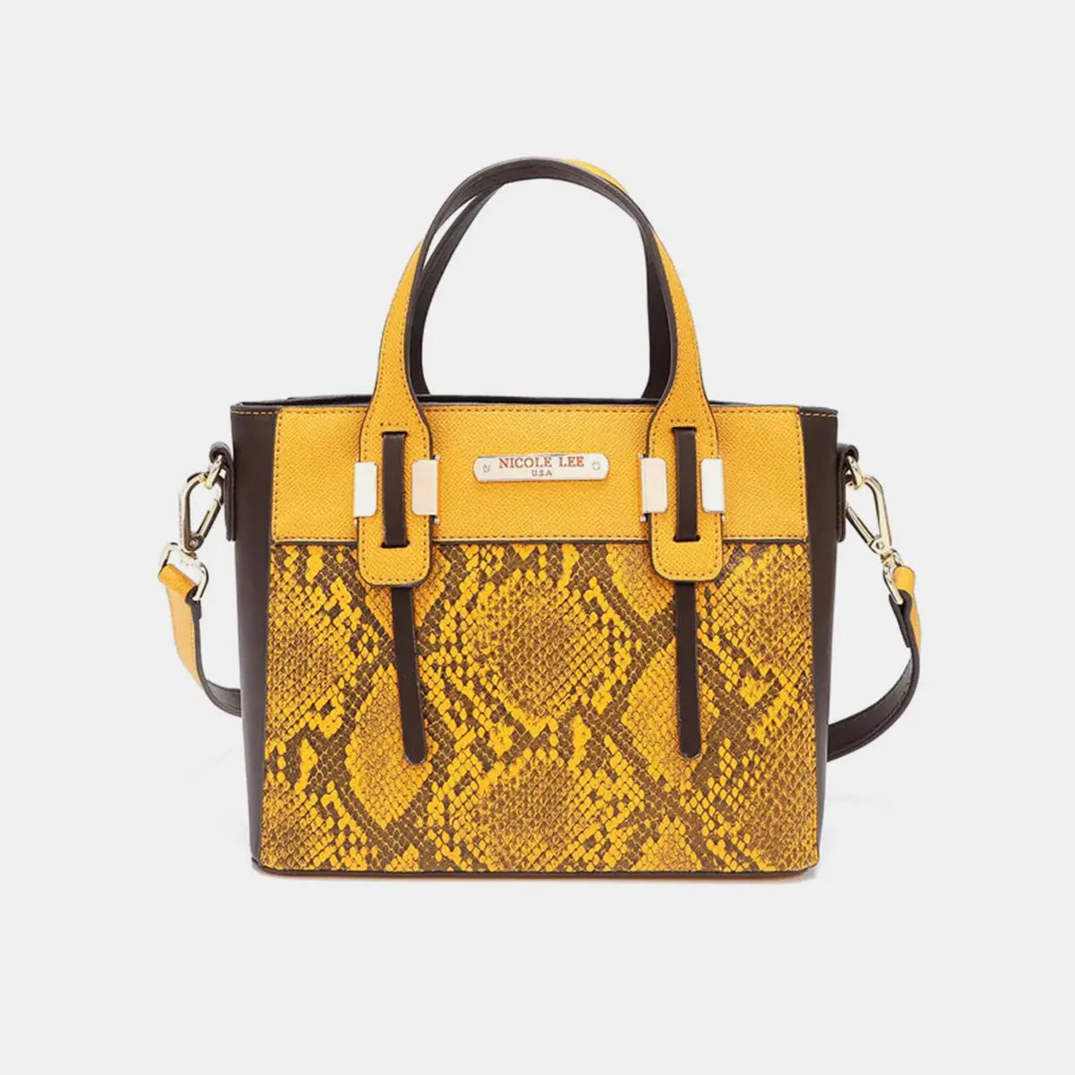 3-Piece Snake Print Handbag Set - GlossiChic Collection