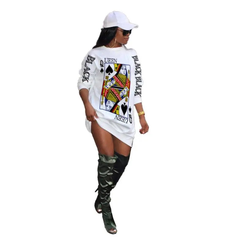 Queen on Deck T-Shirt Dress GlossiChic Collection