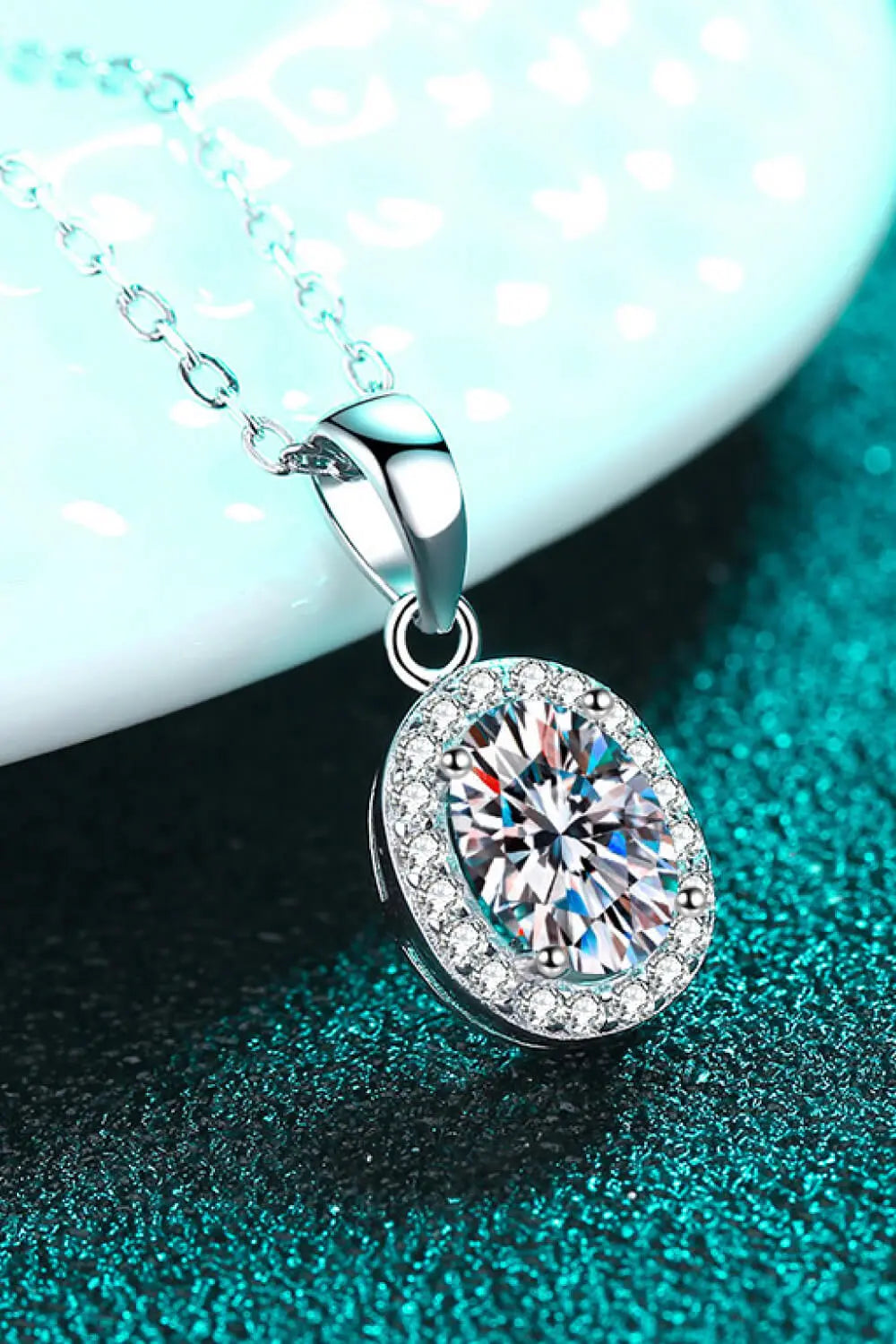 Be The One 1 Carat Moissanite Pendant Necklace - GlossiChic Collection Silver / One Size GlossiChic Collection jewelry