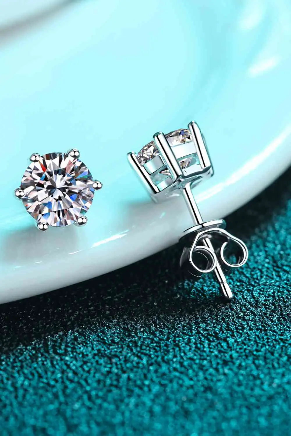 Adored Moissanite Stud Earrings GlossiChic Collection