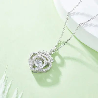 Moissanite 925 Sterling Sliver Necklace - GlossiChic Collectionjewelry